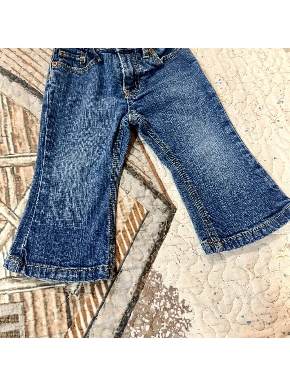 THE CHILDREN'S PLACE FLARE LEG ~ GIRL DENIM JEANS SIZE 18 MONTHS ~ STRETCH